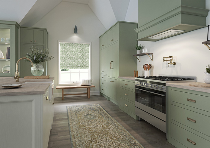 Cadogan, Vintage Green - Motorised Roman Blind - Image 6